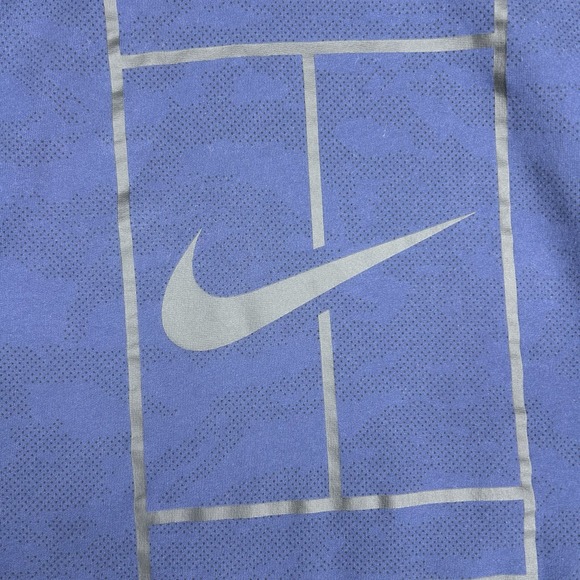 Nike Court Sweatshirt Mens M Blue Fleece Crewneck Pullover Tennis 715242 - Picture 9 of 16